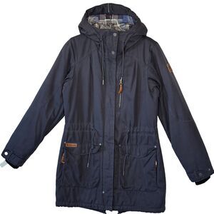 Columbia Sportswear Canyon Cross Jacket Women's Small Blue Hooded Full Zip Parka